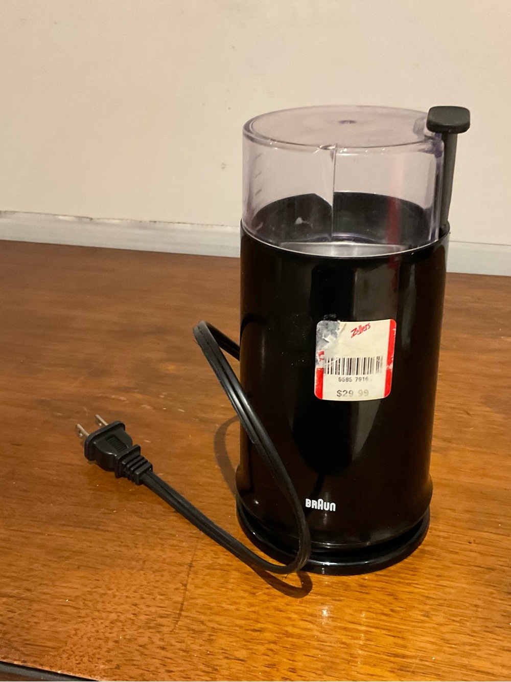 Vintage Braun Black Electric Coffee Grinder